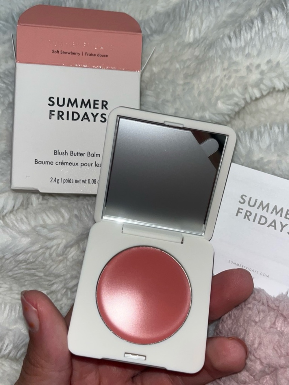 Summer Fridays Blush Butter Balm in Soft Strawberry Coral